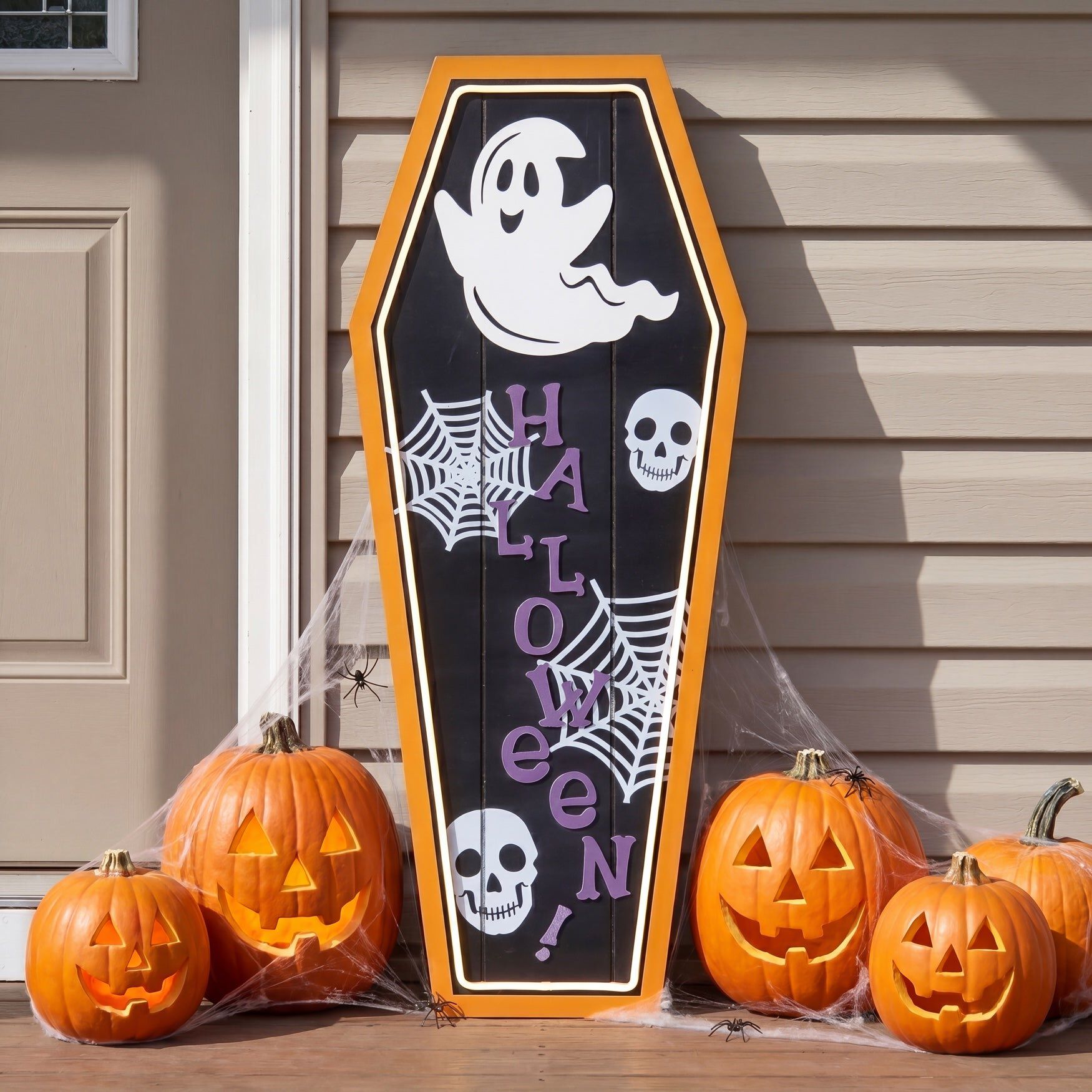 30 inchesH LED Porch Sign, BLACK, hi-res image number 0