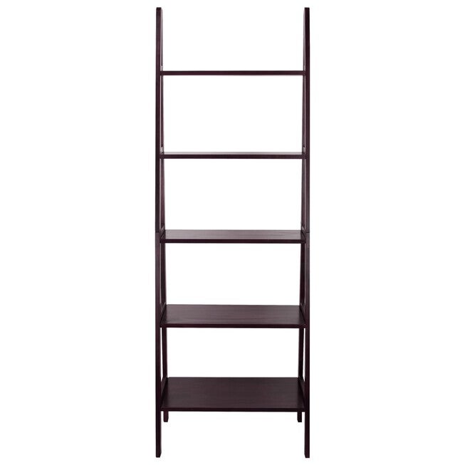 5-Shelf Ladder Bookcase-Espresso, ESPRESSO, hi-res image number null