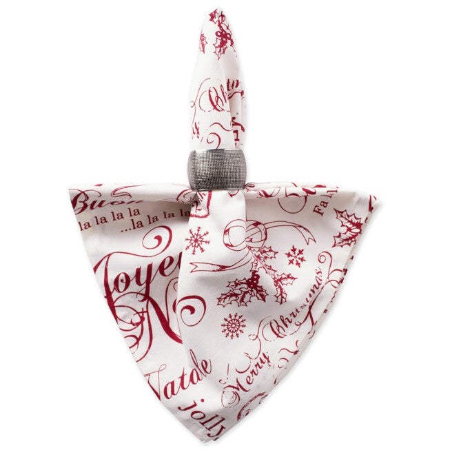 Vintage Christmas Print Napkin, Set of 6, , alternate image number 2