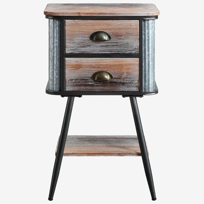 Alta Collection Side Table with Drawers, WASHED FIR, hi-res image number null