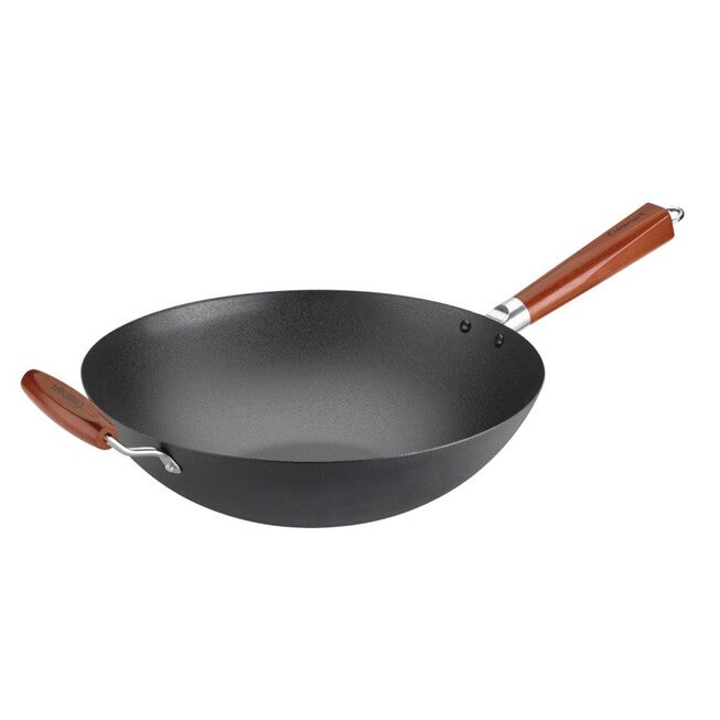 14 inches Pre-Seasoned Wok w/ Helper Handle, , on-hover image number null