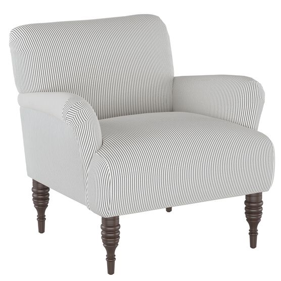 Stripe Arm Chair, OXFORD STRIPE CHARCOAL, hi-res image number null