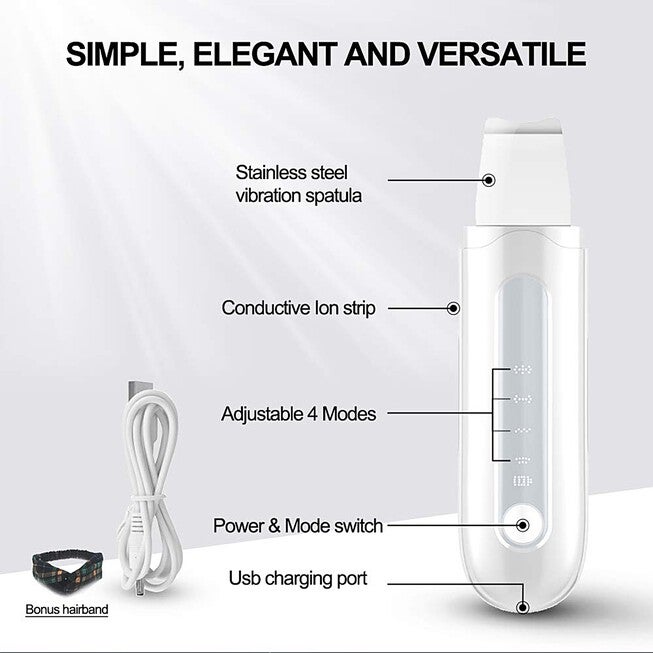 Winjoy Ultrasonic Skin Scrubber Blackhead Remover 4-Mode Beauty Tools, , on-hover image number null