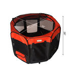 Portable Pet Dog Kitten Playpen In Black And Red Combo, , alternate image number null