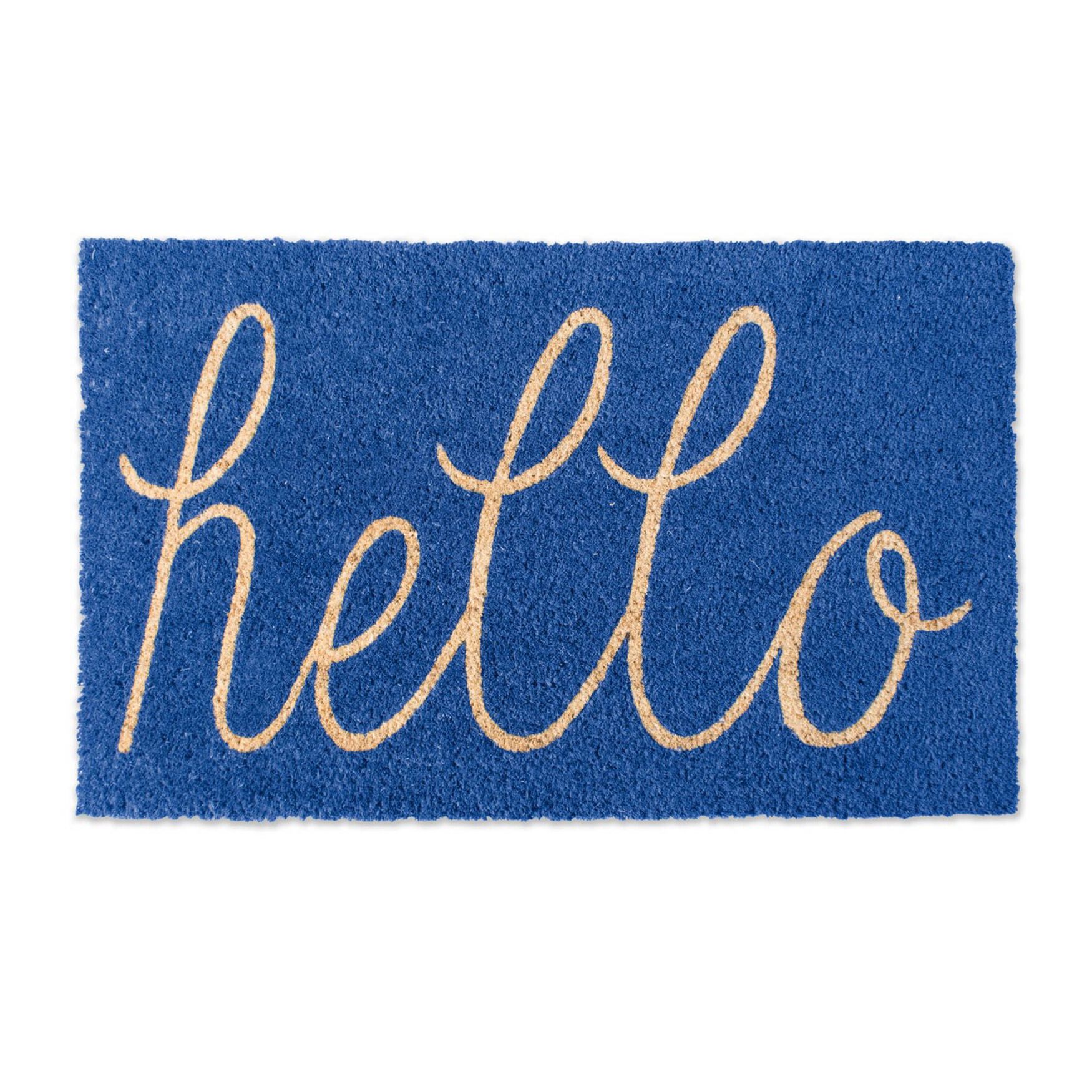 Blue Hello Doormat, BLUE, hi-res image number 0