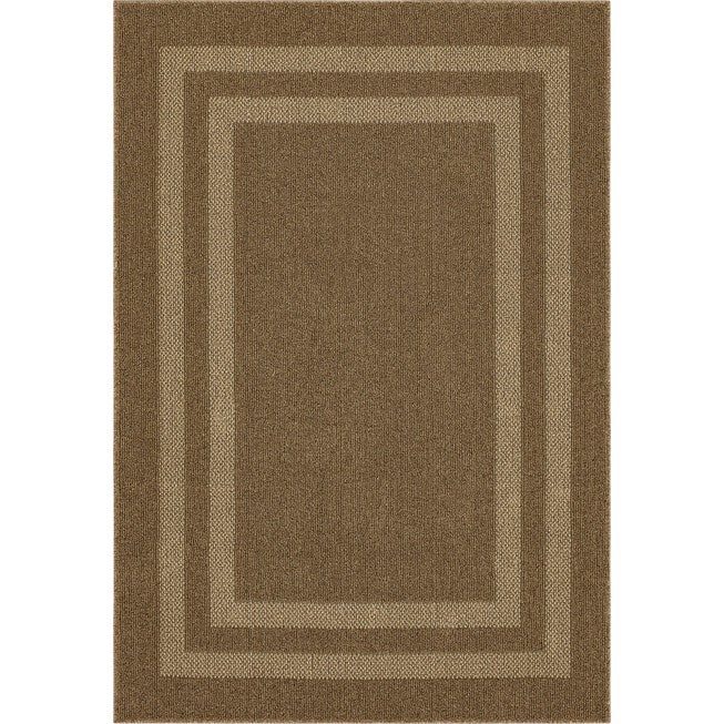 Hall Border Area Rug, PRALINE TAN, hi-res image number 0