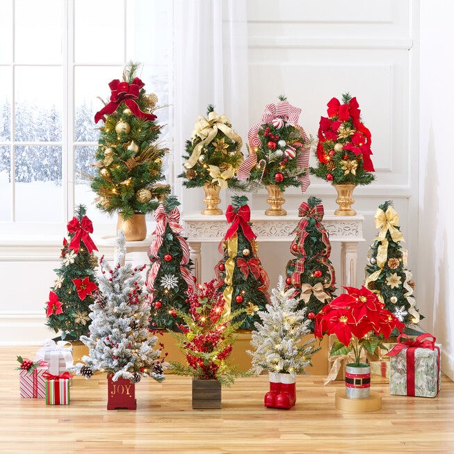 30 inches Pre-Lit Joy Flocked Berry Tree, , on-hover image number null