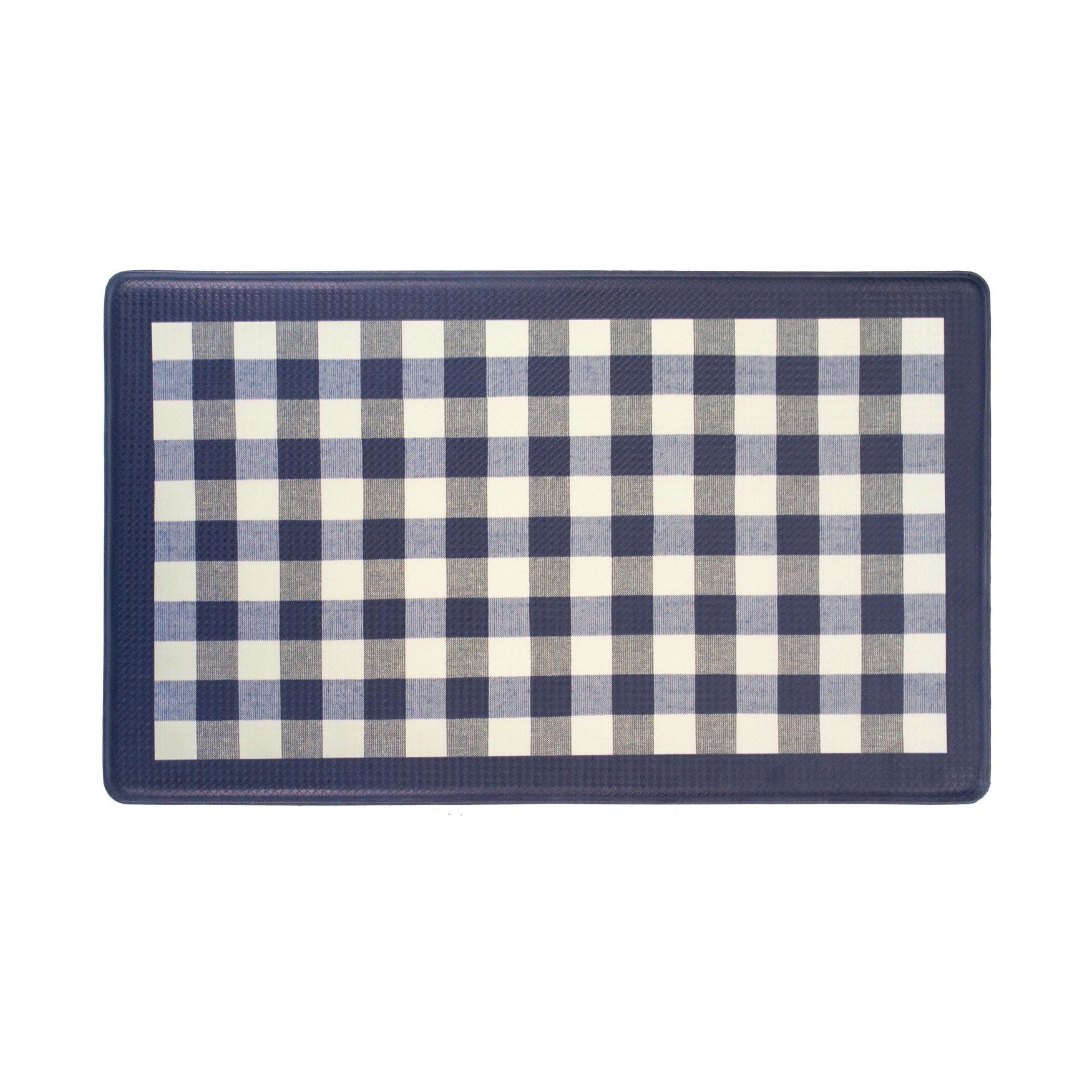 Anti Fatigue Mat Buffalo Check, NAVY, hi-res image number 0