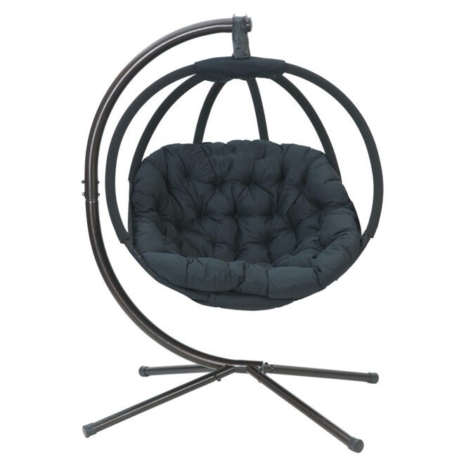 Hanging Ball Chair with Stand in Overland Black, , alternate image number null