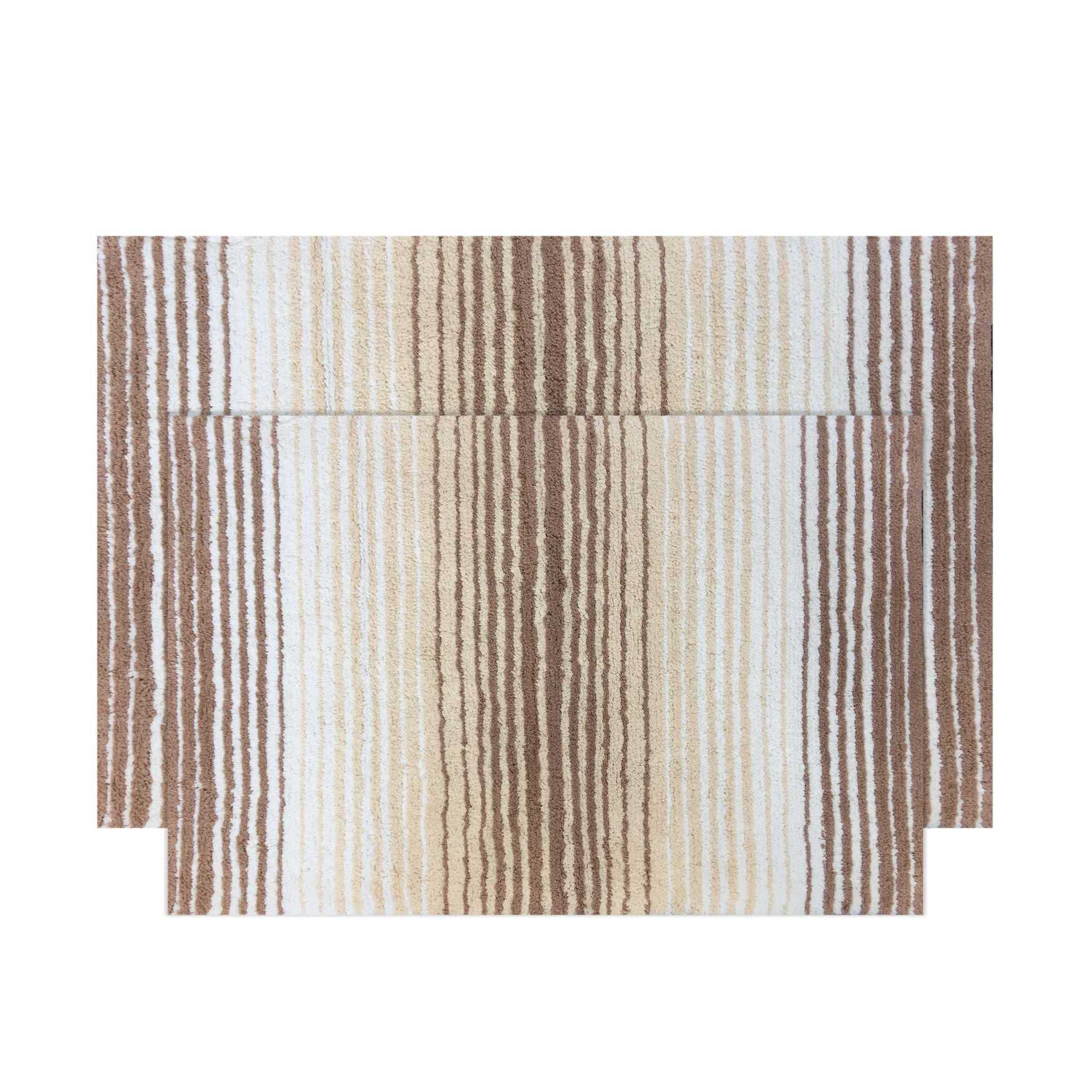 Gradiation 2 Piece Set Bath Rug Collection, BEIGE, hi-res image number 0