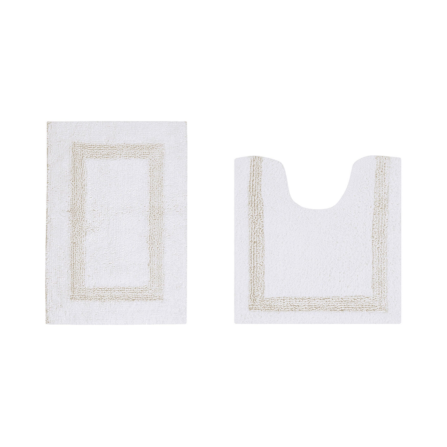 Hotel Collection 100% Cotton 2 Piece (17 inches X 24 inches | 20 inches X 20 inches) Bath Rug Set, WHITE IVORY, hi-res image number 0