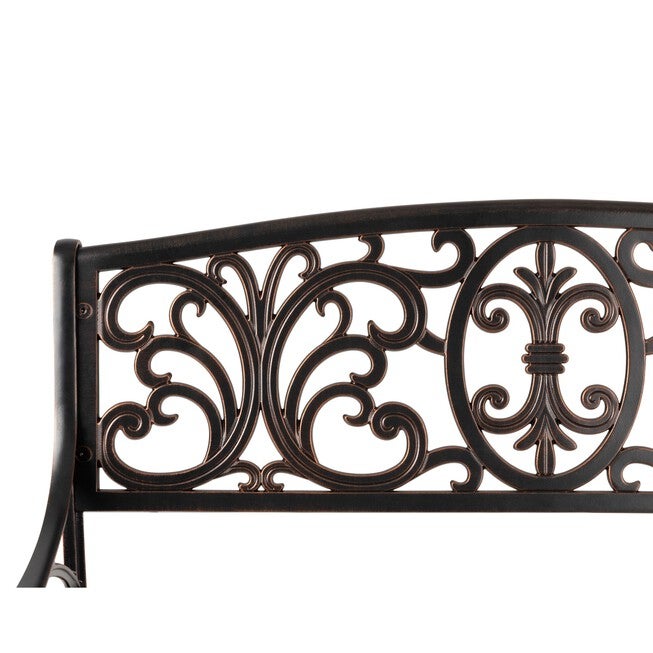 Decatur Cast-Aluminum Patio Bench, , alternate image number 7