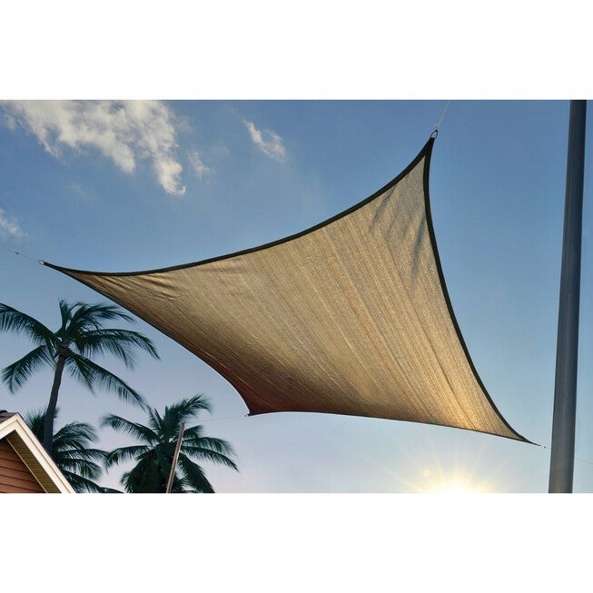Shade Sail Square - Heavyweight 16 x 16 ft. Sand, , alternate image number null