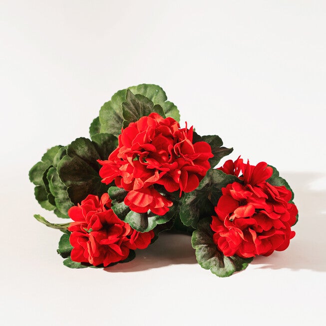 Red Geranium Floral Bush (Set Of 2), , on-hover image number null