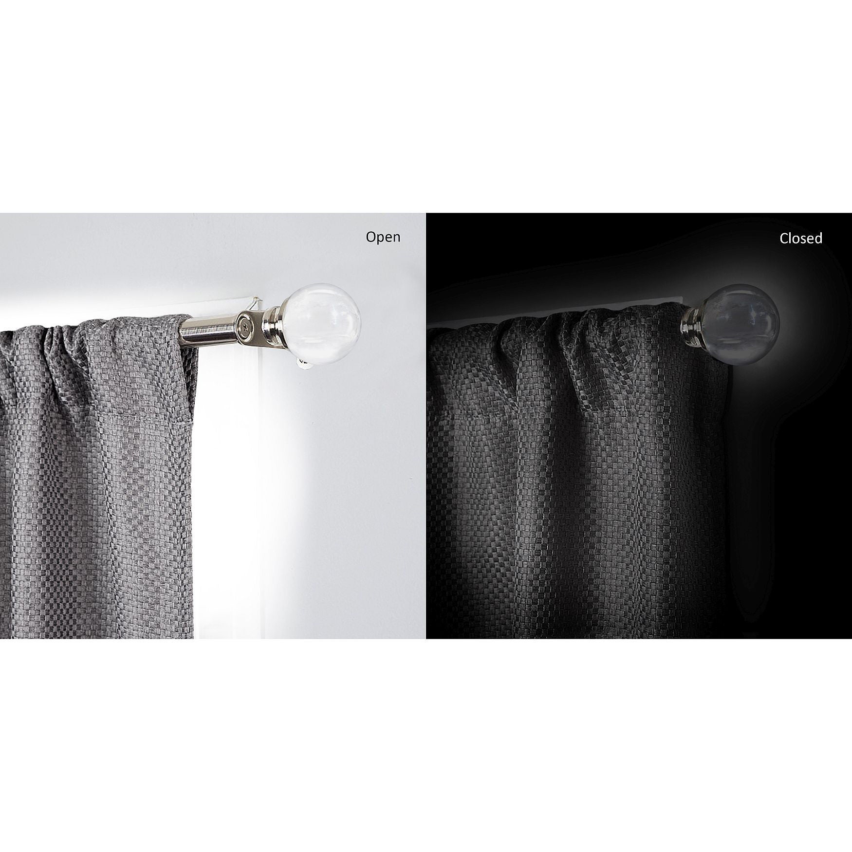 Innovative Decorative Room Darkening Wrap Around Rod & Finial 66-120, , alternate image number 12