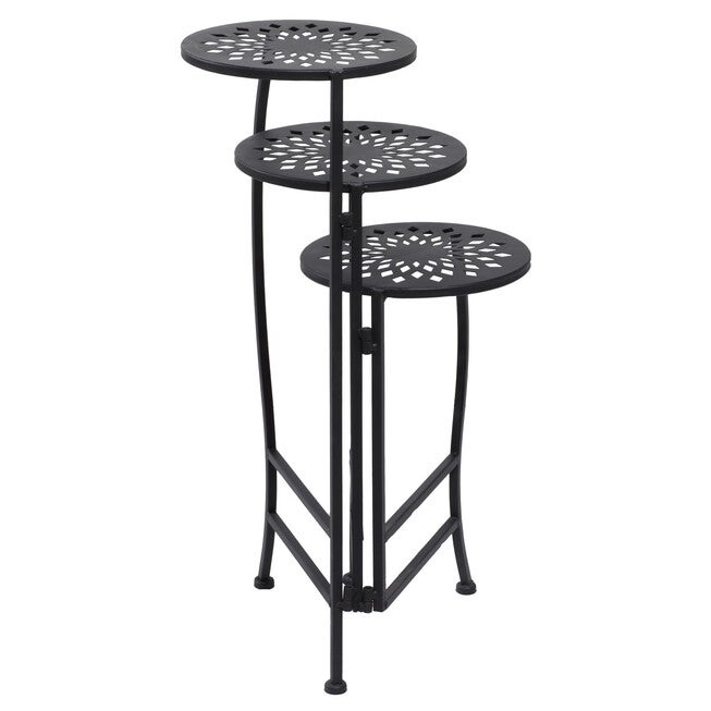 3-Tier Black Metal Traditional Plant Stand, , alternate image number 6