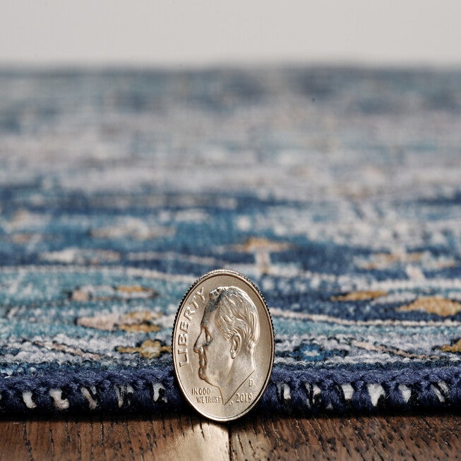 Washable Sariah Teal/Ivory Rug, , alternate image number null