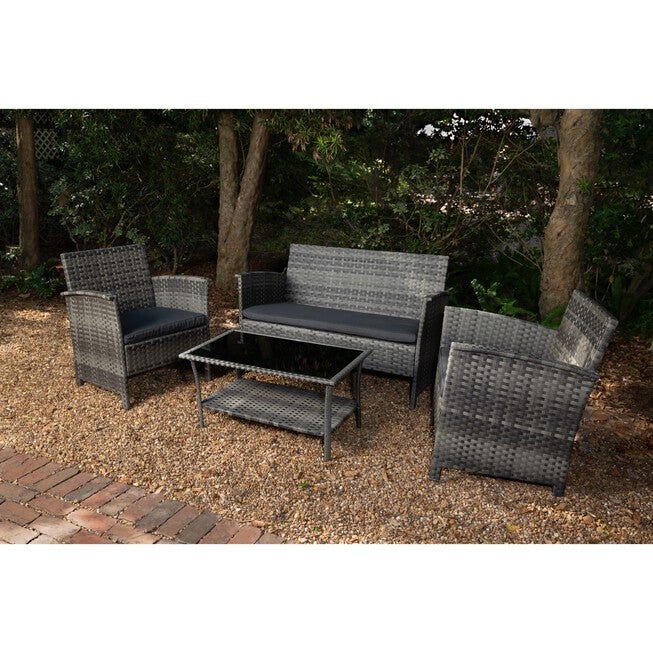 Jareth Wicker Patio Set in Gray, , alternate image number 10