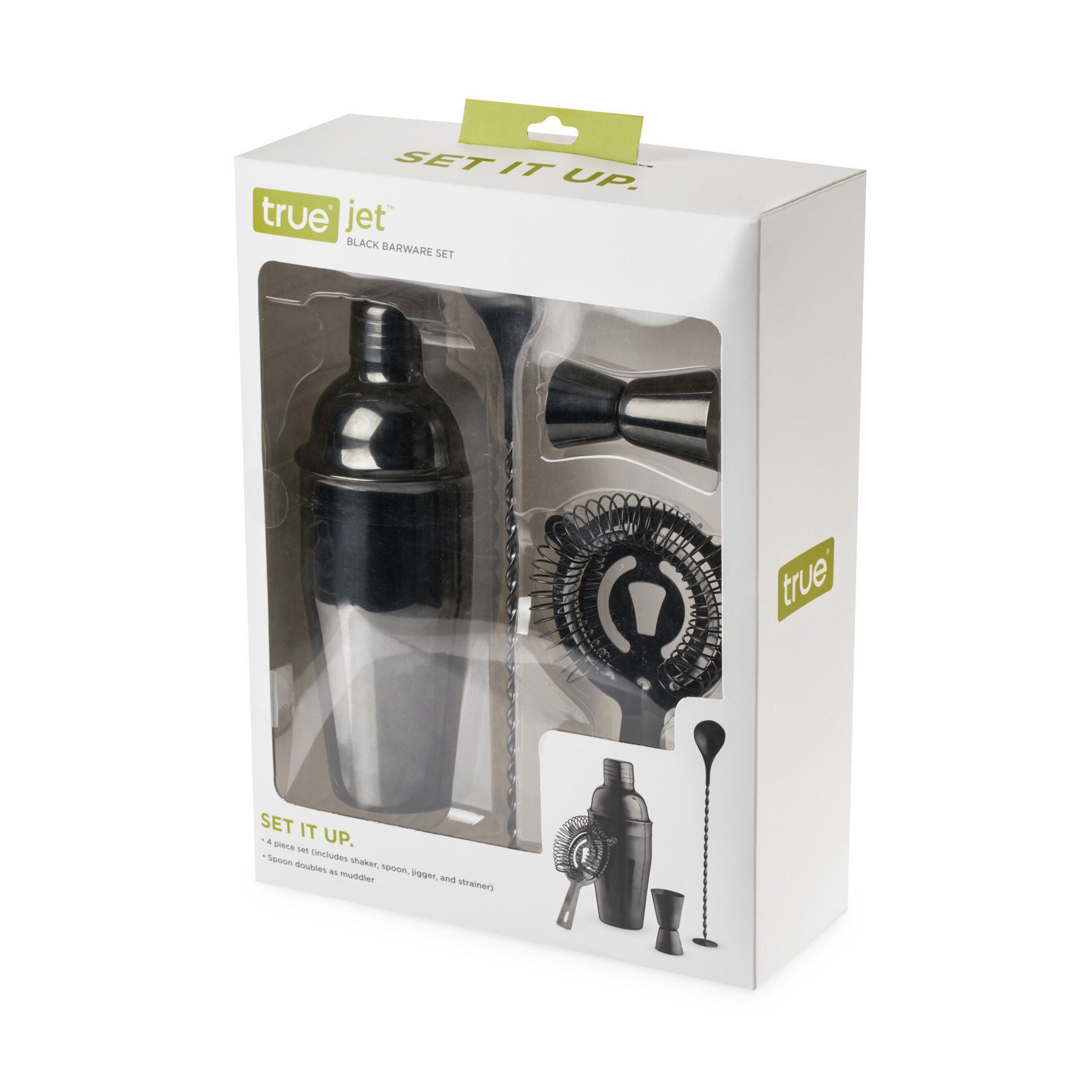 Gunmetal Black Barware Set By True, , alternate image number 8