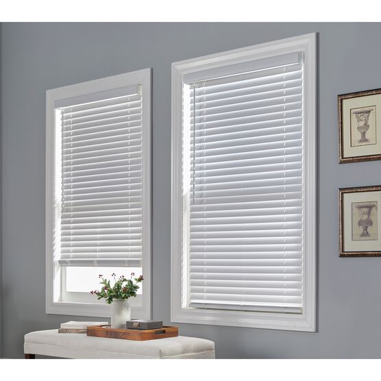 2" Faux Wood Cordless Blinds, WHITE, hi-res image number null