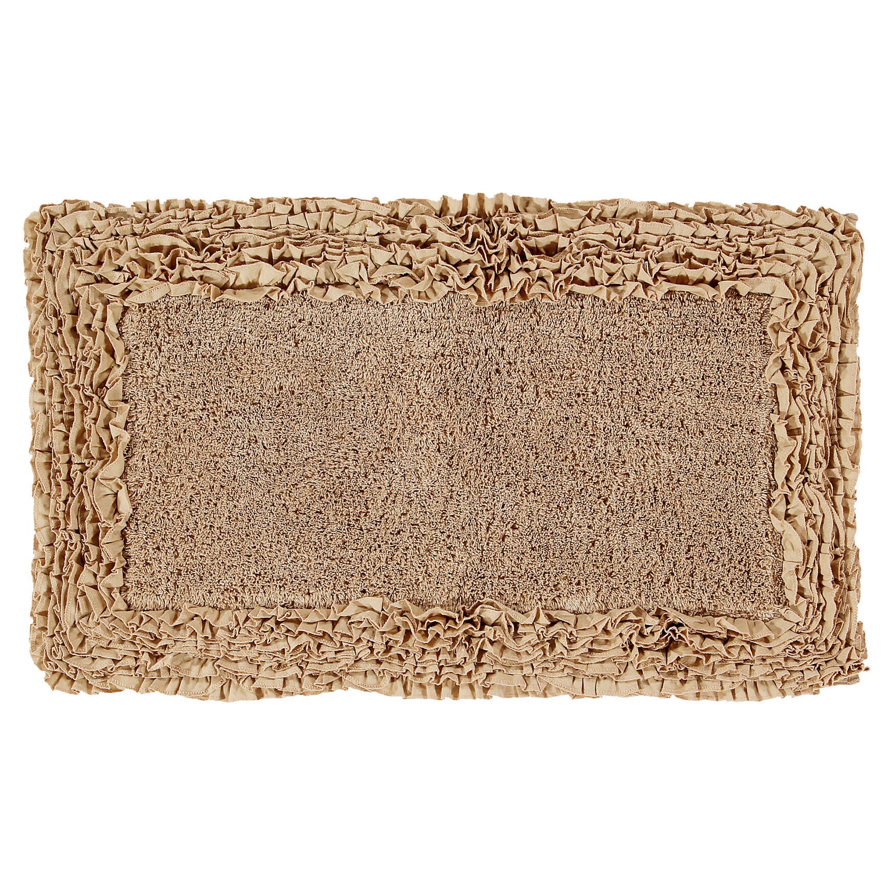 Shaggy Border Bath Rug Mat, 21 inches X 34 inches, , on-hover image number 1