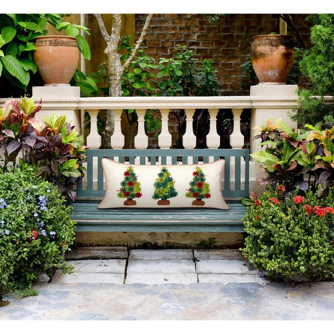 Indoor & Outdoor Holiday Potted Christmas Trees Decorative Pillow , , alternate image number 6