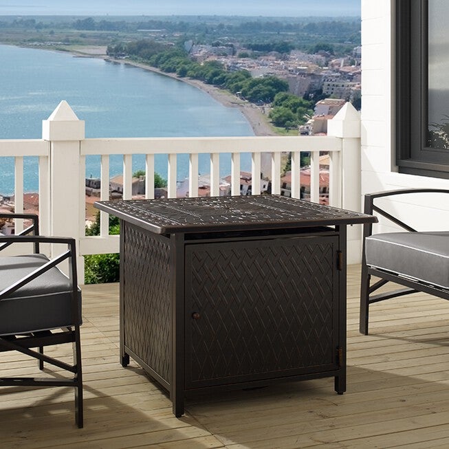 Cartney 32 inches Square Aluminum LPG/NG Fire Pit, , alternate image number null