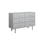 6-Drawer Geo Texture Dresser, GREY GOLD, hi-res image number null