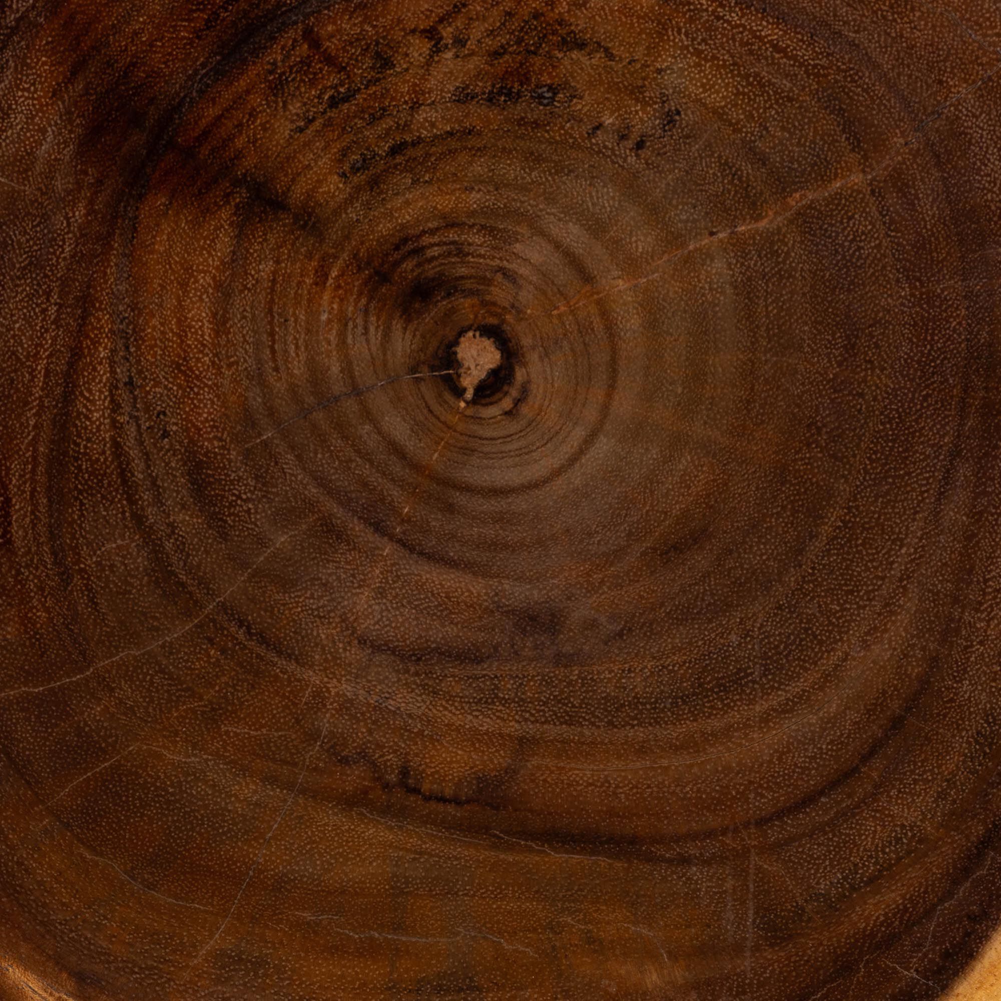 Kaseko Hand-carved Suar Wood Side Table, NATURAL BROWN, alternate image number 6