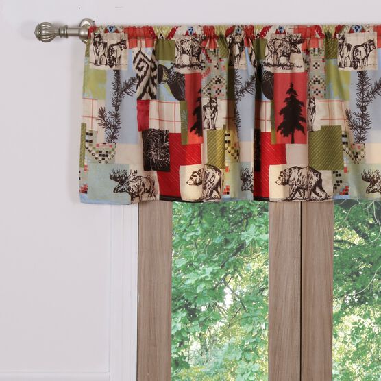 Rustic Lodge Window Valance , MULTI, hi-res image number null
