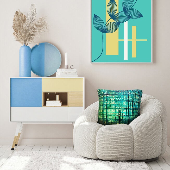 Edie@Home Velvet Rainforest Metallic Decorative Pillow Dec Pillow, , alternate image number 5