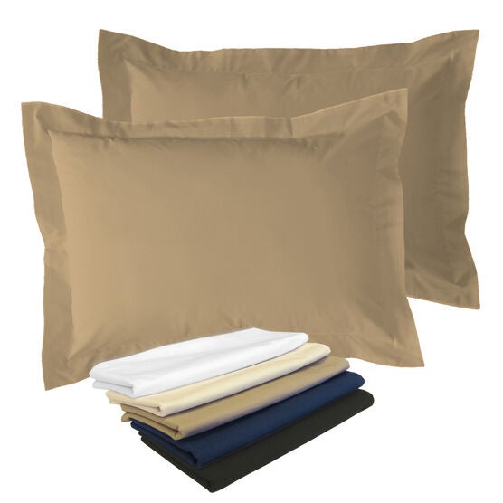 2-Pack Tailored 65/35 Poly/Cotton Sham, MOCHA, hi-res image number null