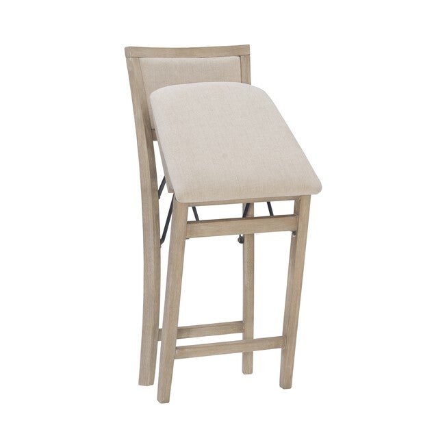 Keira Grey Wash Pad Back Folding Cnter Folding Stools, , alternate image number null