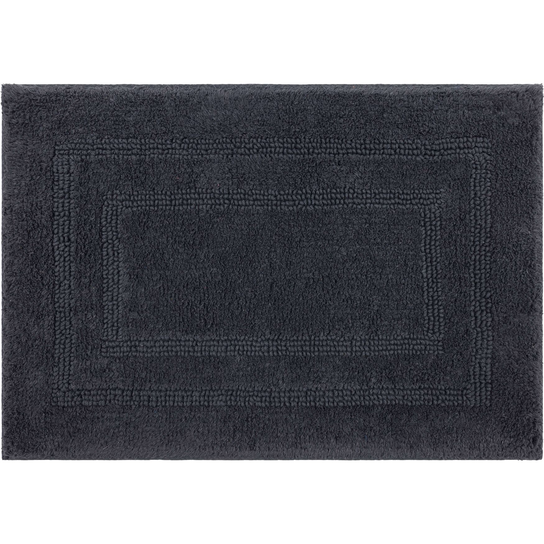 Cotton Reversible Bath Rug, CHARCOAL, hi-res image number 0