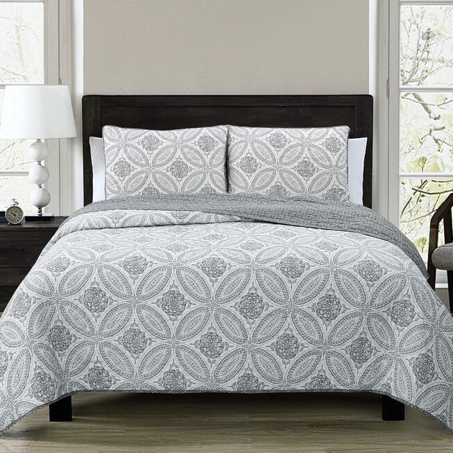 Kenna Quilt Set Quilts, GRAY, hi-res image number null