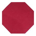 Alpine Braid Collection Reversible Indoor Area Rug 72"" Octagonal , BURGUNDY SOLID, hi-res image number null