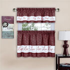Live, Love, Laugh Window Curtain Tier Pair and Valance Set - 58x24, , on-hover image number 1
