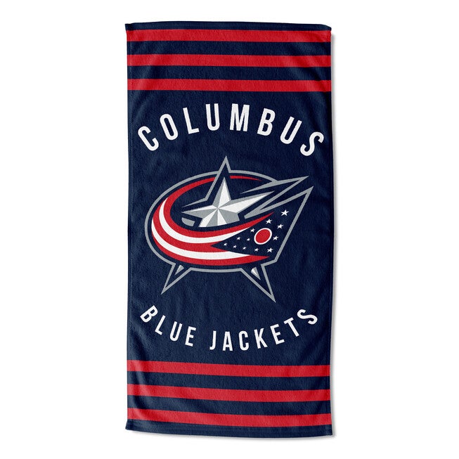 Blue Jackets Stripes Beach Towel, MULTI, hi-res image number null