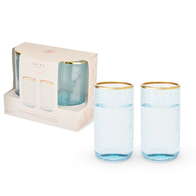Aqua Bubble Glass Tumbler Set, , alternate image number 5