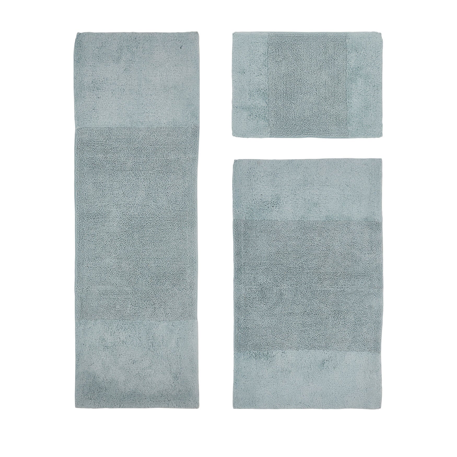Granada Collection 100% Cotton 3 Piece (17 inches X 24 inches | 24 inches X 40 inches | 20 inches X 60 inches) Bath Rug Set, BLUE, hi-res image number 0
