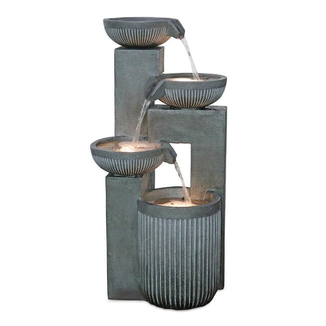Fountain 17 inchesL X 33 inchesH Resin, GREY, hi-res image number 0