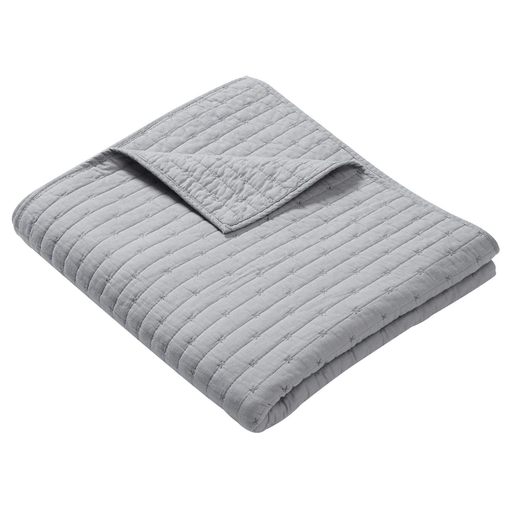 Monterrey Solid Textured Quilted Throw Blanket, Coral, , alternate image number 6