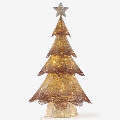 Champagne Mesh Glitter Trees
