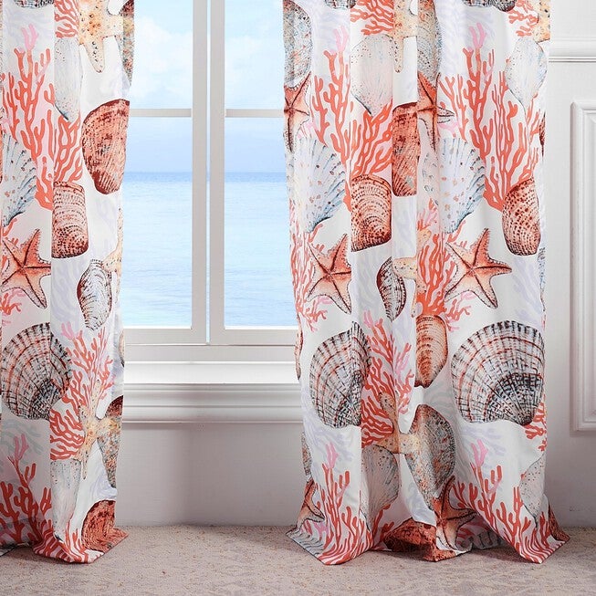 Beach Days Window Curtain Panel Pair, , alternate image number null