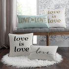 Embroidered "Love Is Love" Decorative Pillow, , alternate image number 2