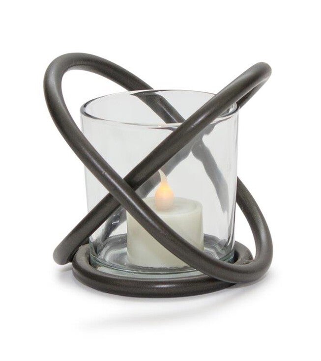Votive Holder (Set of 2) 4 inchesH Metal/Glass, BROWN/BRONZE, hi-res image number 0