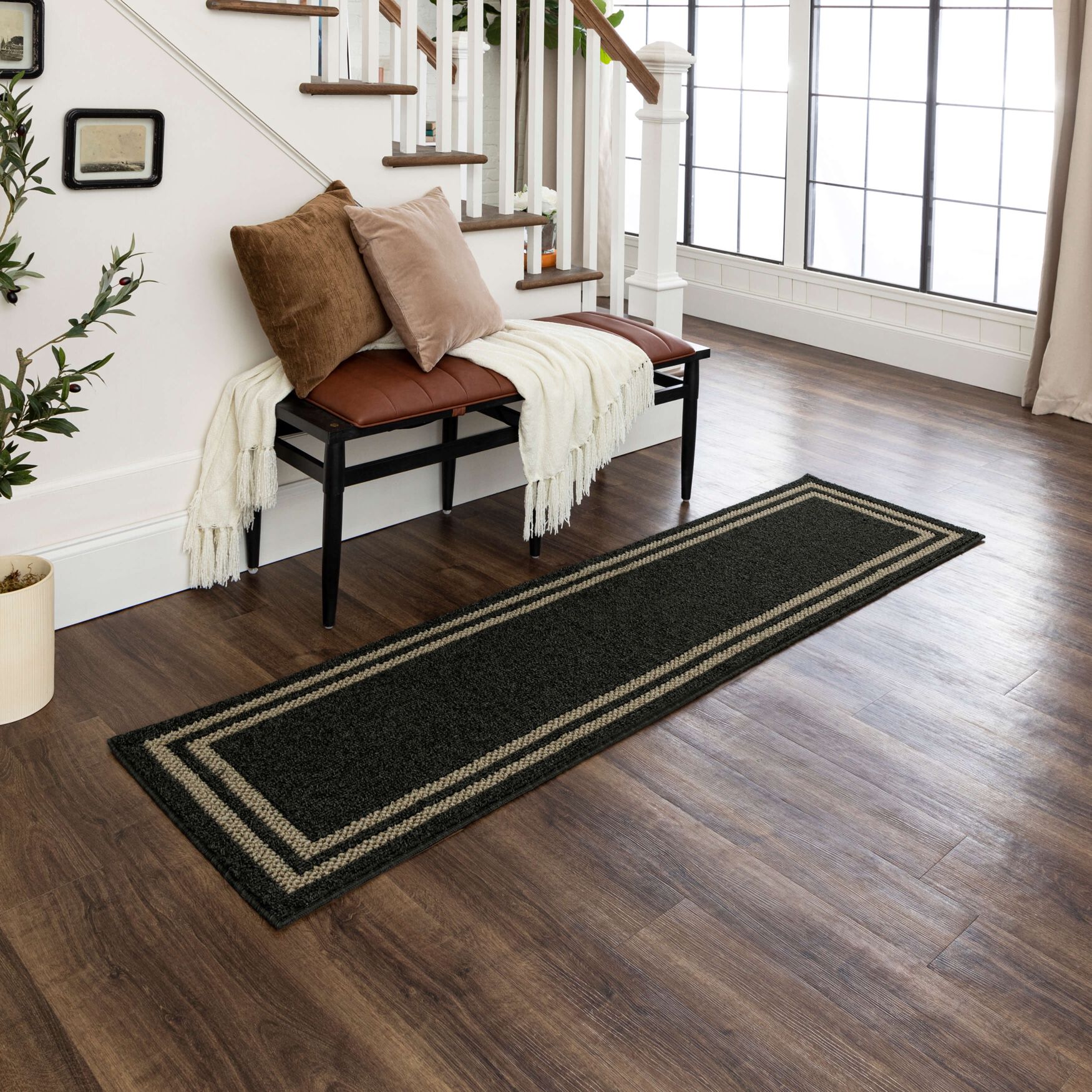 Hall Border Area Rug, , alternate image number 9