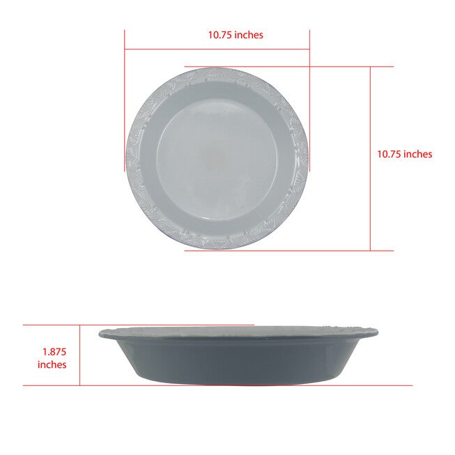 9 X 1 Inch Stoneware Pie Plate, , alternate image number 3