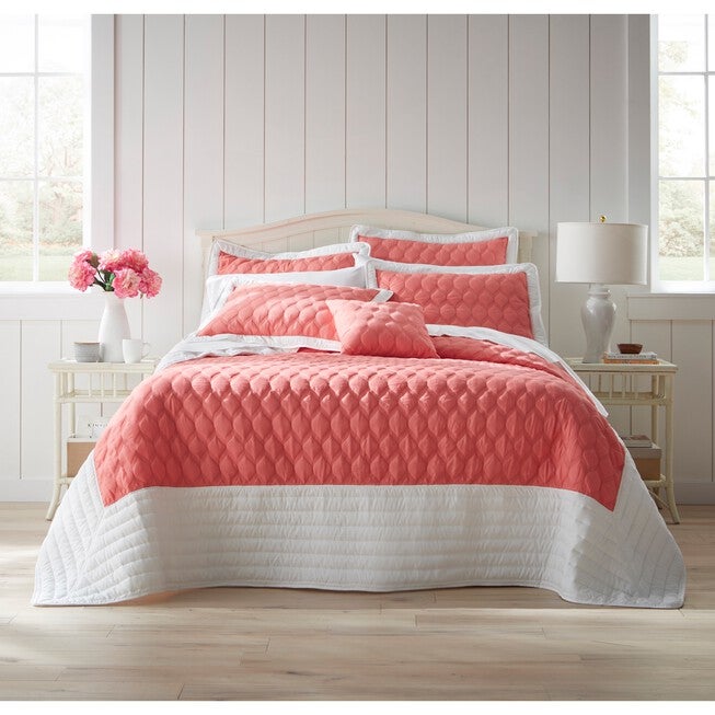 Nantucket Quilted Bedspread, SOFT CORAL, hi-res image number null