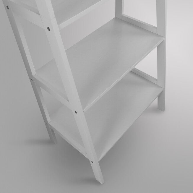 5-Shelf Ladder Bookcase-White, , alternate image number null